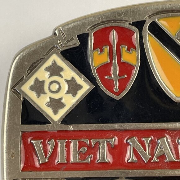 Viet Nam Veteran "We Served Our Time in Hell" Belt Buckle USA Made - Picture 5 of 10